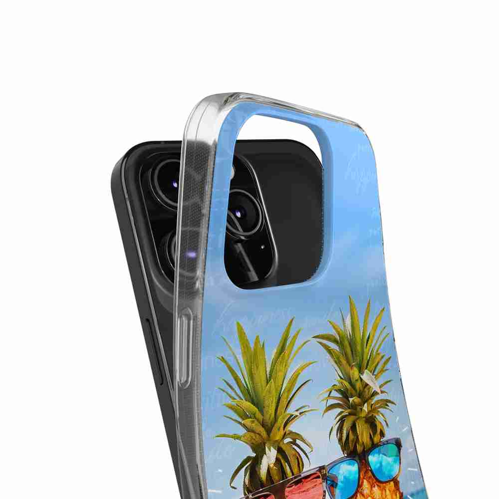 Husa compatibila cu Honor Magic7 Lite Silicon Gel Tpu Model Beach Pinneaples