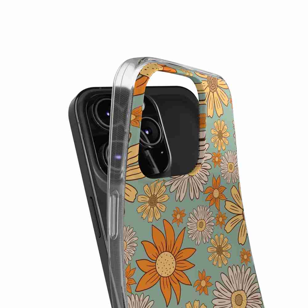 Husa compatibila cu Apple iPhone 16e Silicon Gel Tpu Model Vintage Meadow
